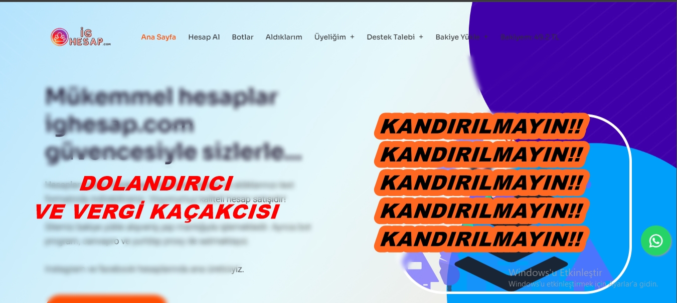 ighesap.com Üzerinden Sakın Alışveriş Yapmayın! Yaşanan Sorunlar ve Başlatılan Hukuki Süreçler